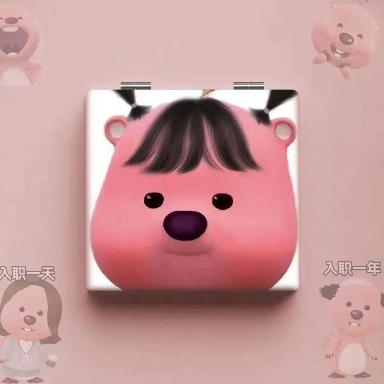 Wholesale Cartoon Cute Folding Mirror Portable Makeup Mirror ACC-MR-Haic005