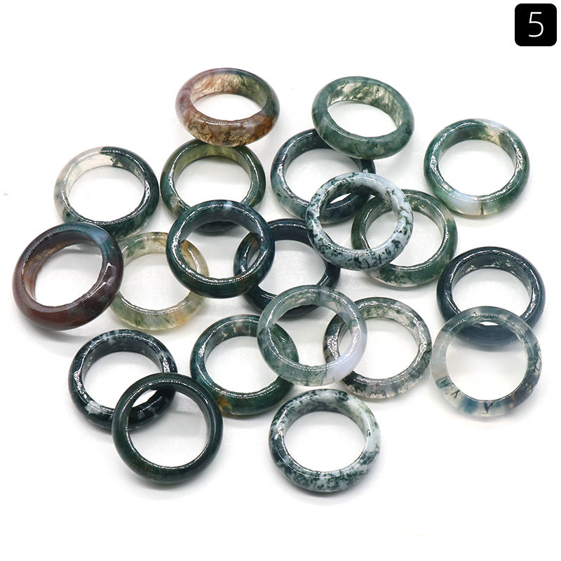 Wholesale 10pcs Natural Crystal Agate Stone Rings ACC-RS-KeSuo001