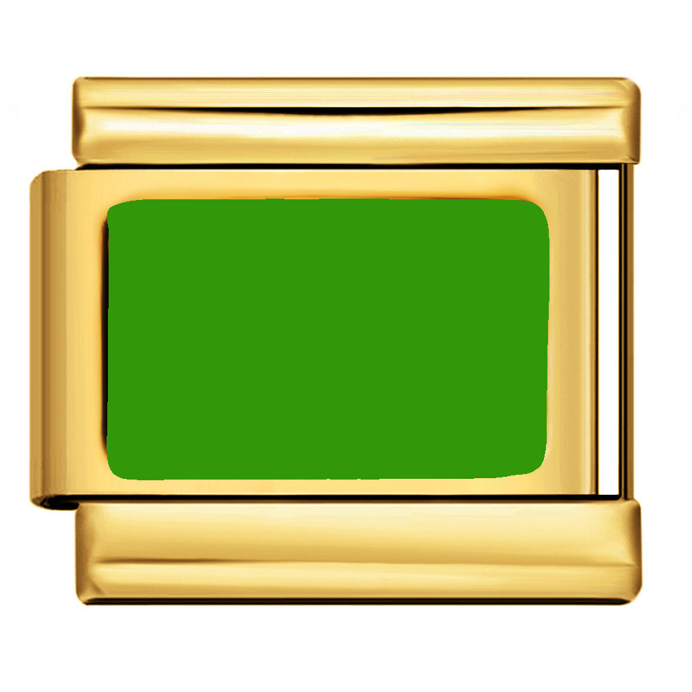 Wholesale Italian Charm Bracelet 9mm DIY Long Strip Stamping Series   Creative Stainless Steel Composable Bracelet