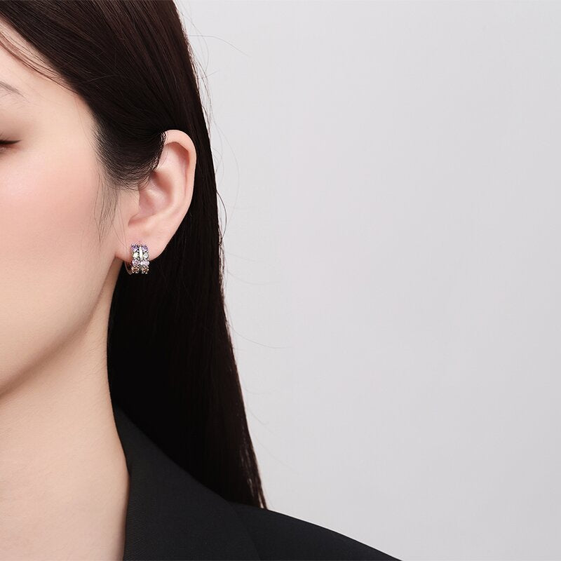 Wholesale Copper colored zircon earrings