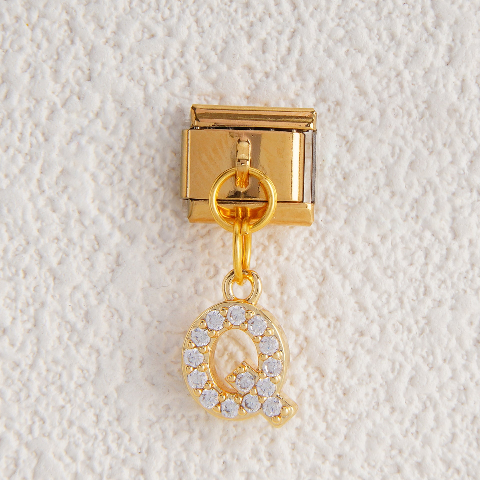 Wholesale Italian Charm Bracelet 9mm DIY Splicing Letter Pendant Stainless Steel Composable Bracelet