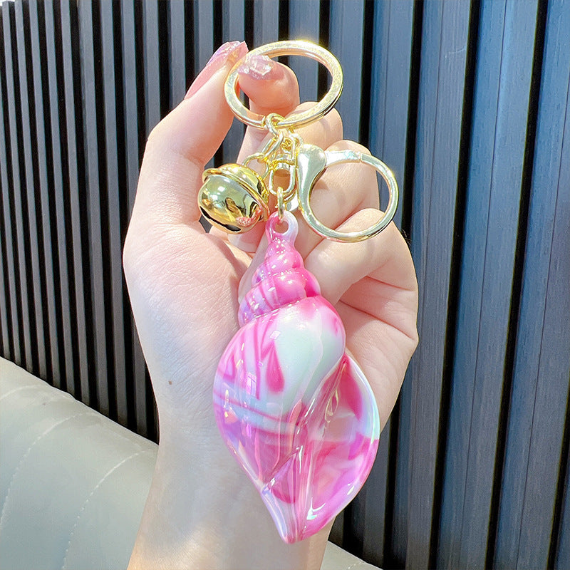 Wholesale Electroplated Colorful Conch Keys Lanyard Keychain ACC-KC-WoAn002