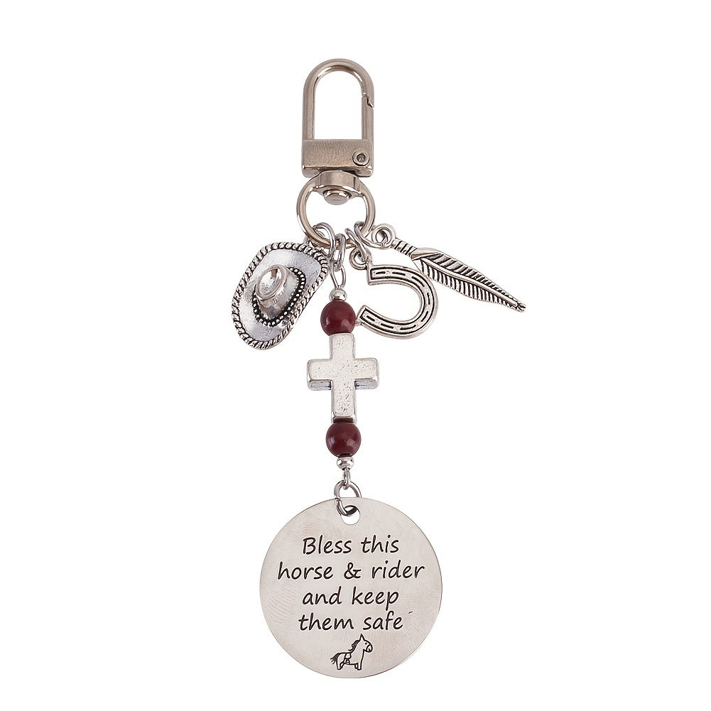 Wholesale Lucky Horseshoe Metal Keychain