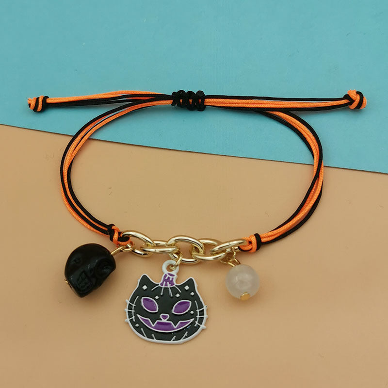 Wholesale Halloween Skull Ghost Cat Pumpkin Luminous Bracelet ACC-BT-Haol006
