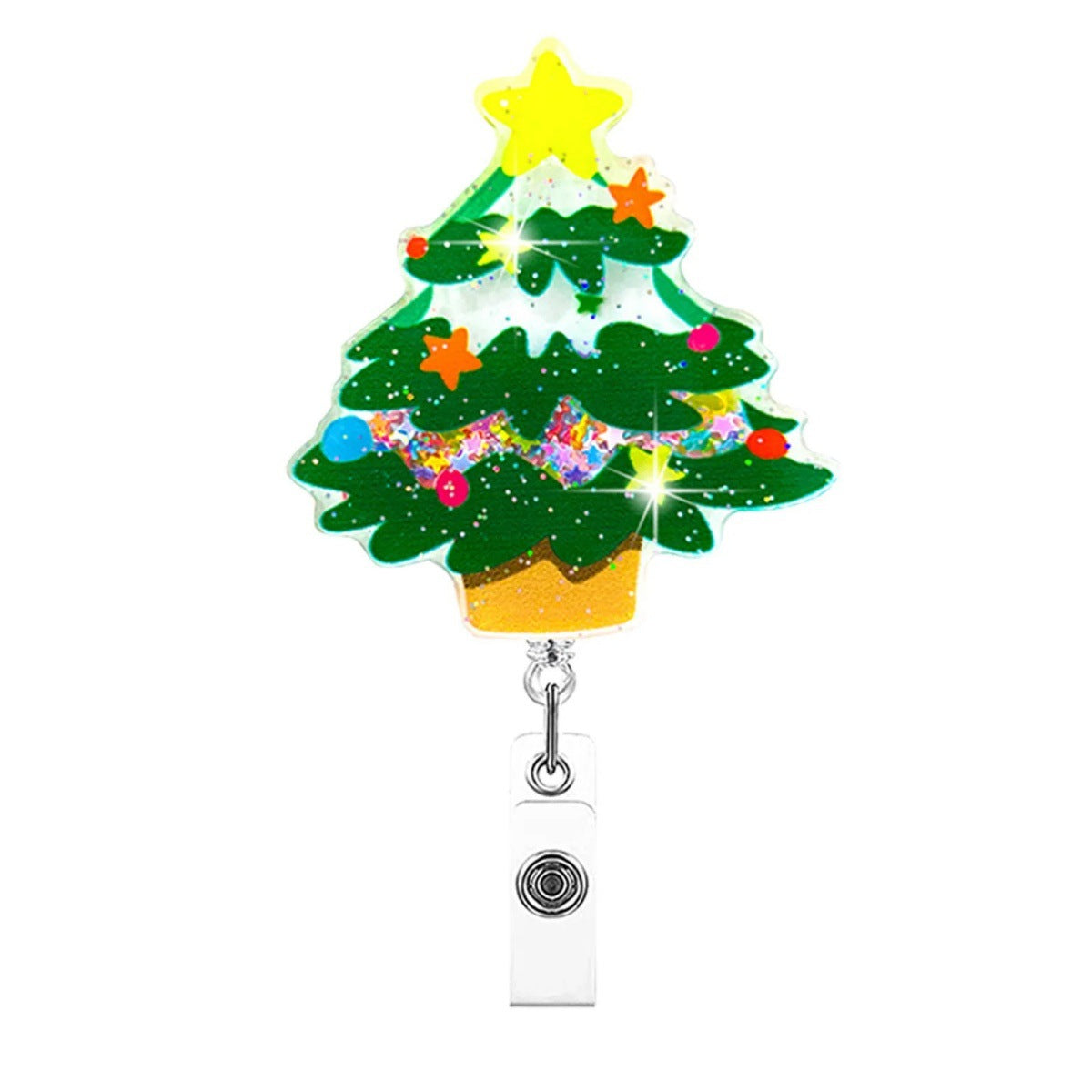Wholesale Christmas quicksand   Badge Reels