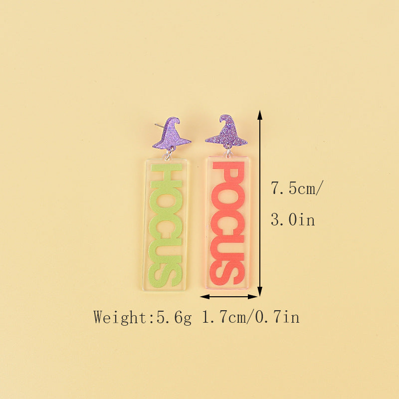 Wholesale Halloween Earrings Witch Tombstone Scream Ghost Acrylic  Earrings