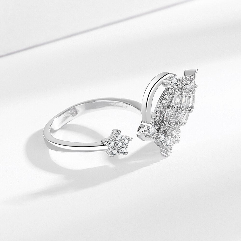 Wholesale genuine gold plated copper inlaid zircon Rings