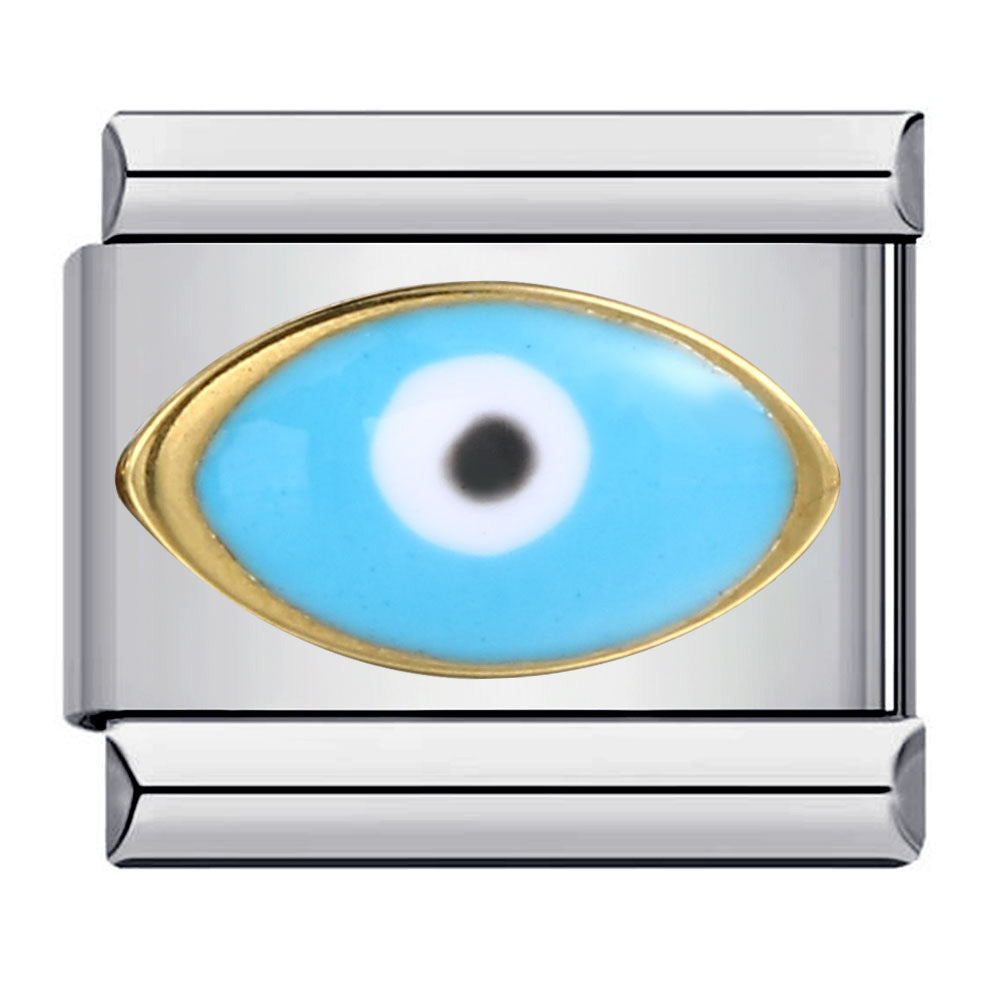 Wholesale Italian Charm Bracelet 9mm DIY Splicing Removable Devil Eye Stainless Steel Composable Bracelet