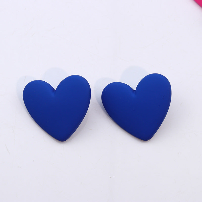 Wholesale 20-Color Heart  Acrylic Earrings