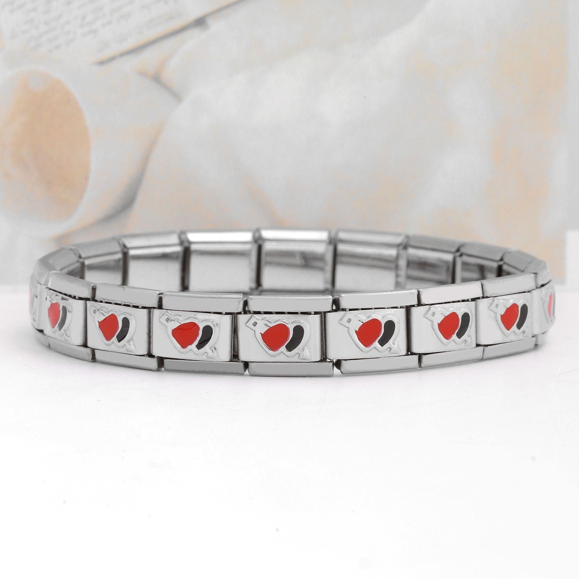 Wholesale Italian Charm Bracelet 9mm DIY Spliced Removable Stainless Steel Love Composable Bracelet ACC-BT-XY017