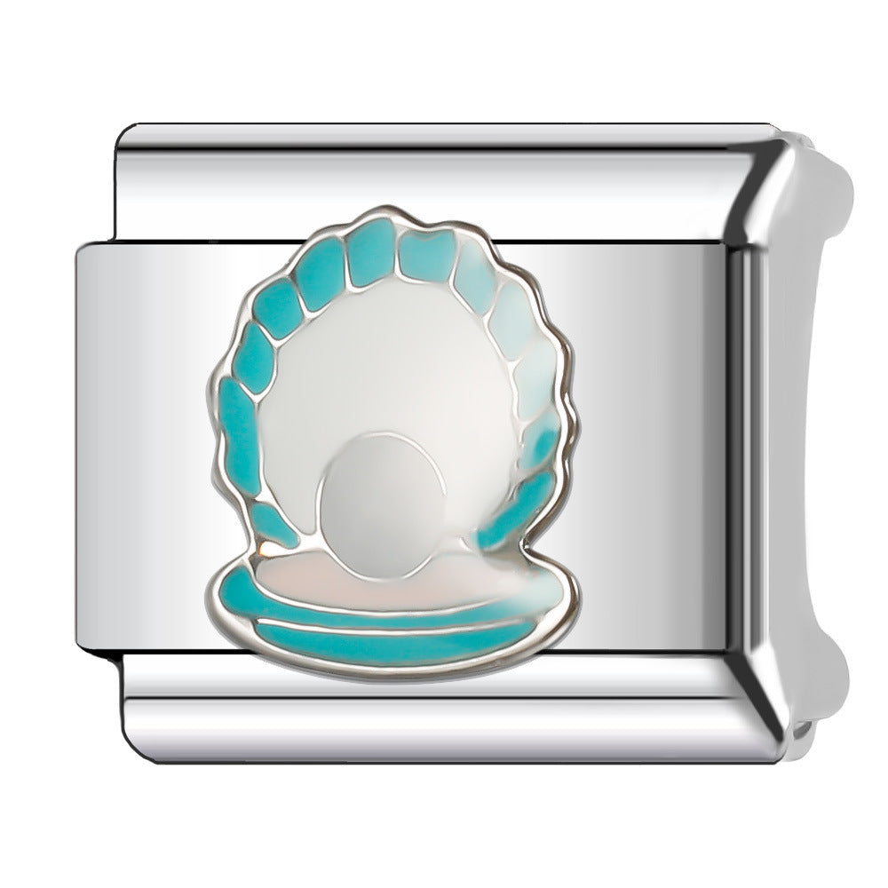 Wholesale Italian Charm Bracelet 9mm DIY Splicing Creative Pattern Stainless Steel Composable Bracelet