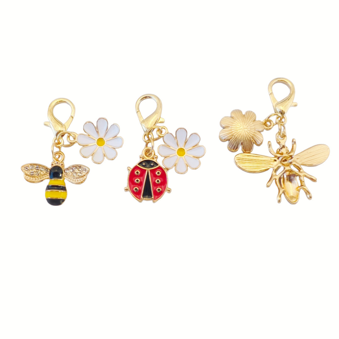 Wholesale Alloy Cartoon Bee Ladybug Keychain Pendant Bag Charm Gift Accessory