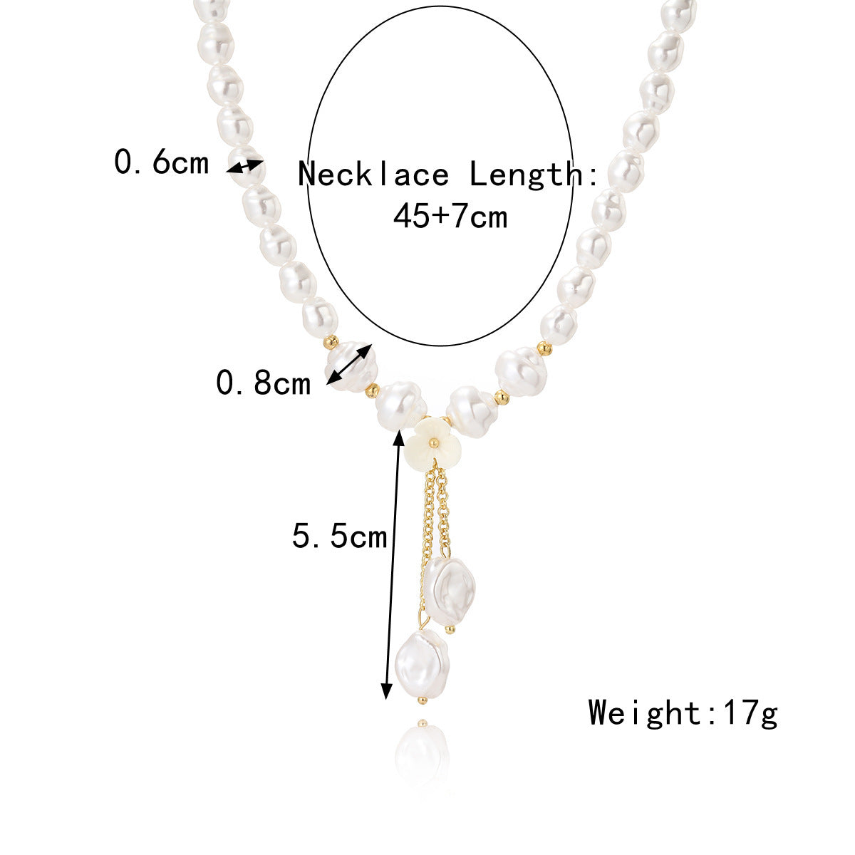 Wholesale Multi-Layered Baroque Imitation Flat Pearl Necklace Light Luxury and High-End Pearl Necklace for Women