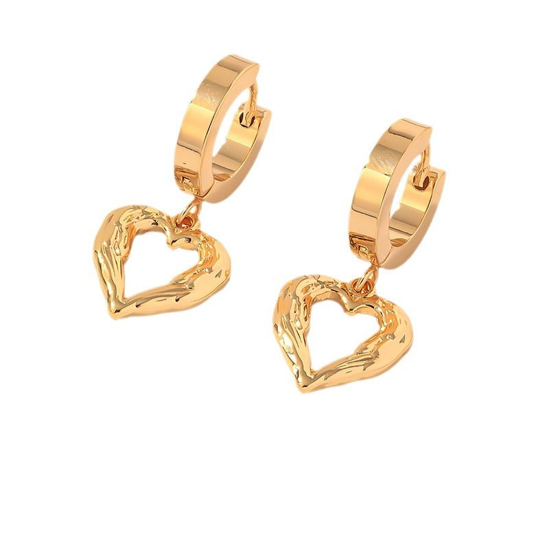 Wholesale Hip Hop Polished Earrings Cross Pendant Hoop Earrings Stainless Steel Earrings ACC-ES-MOXI002