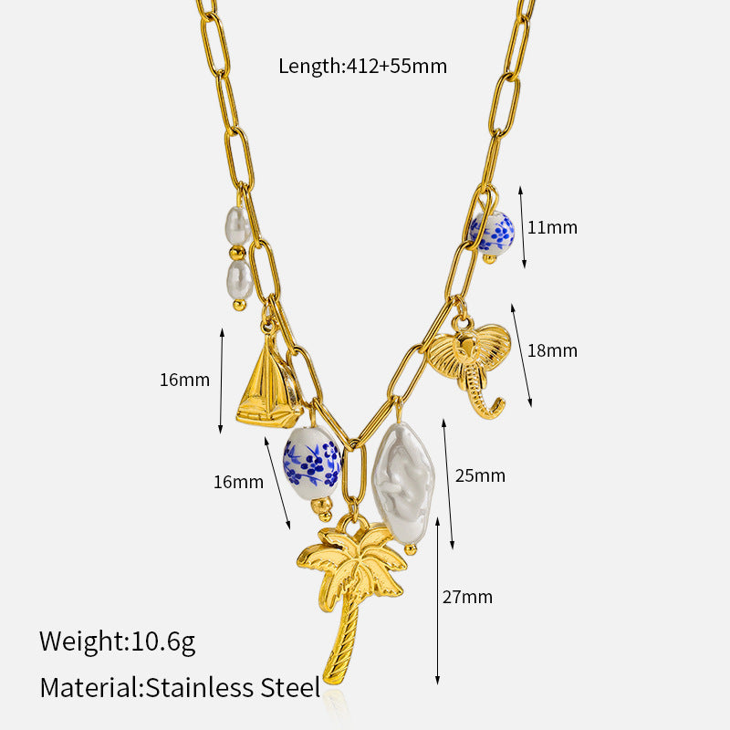 Wholesale Ocean Style Series Stainless Steel Necklace