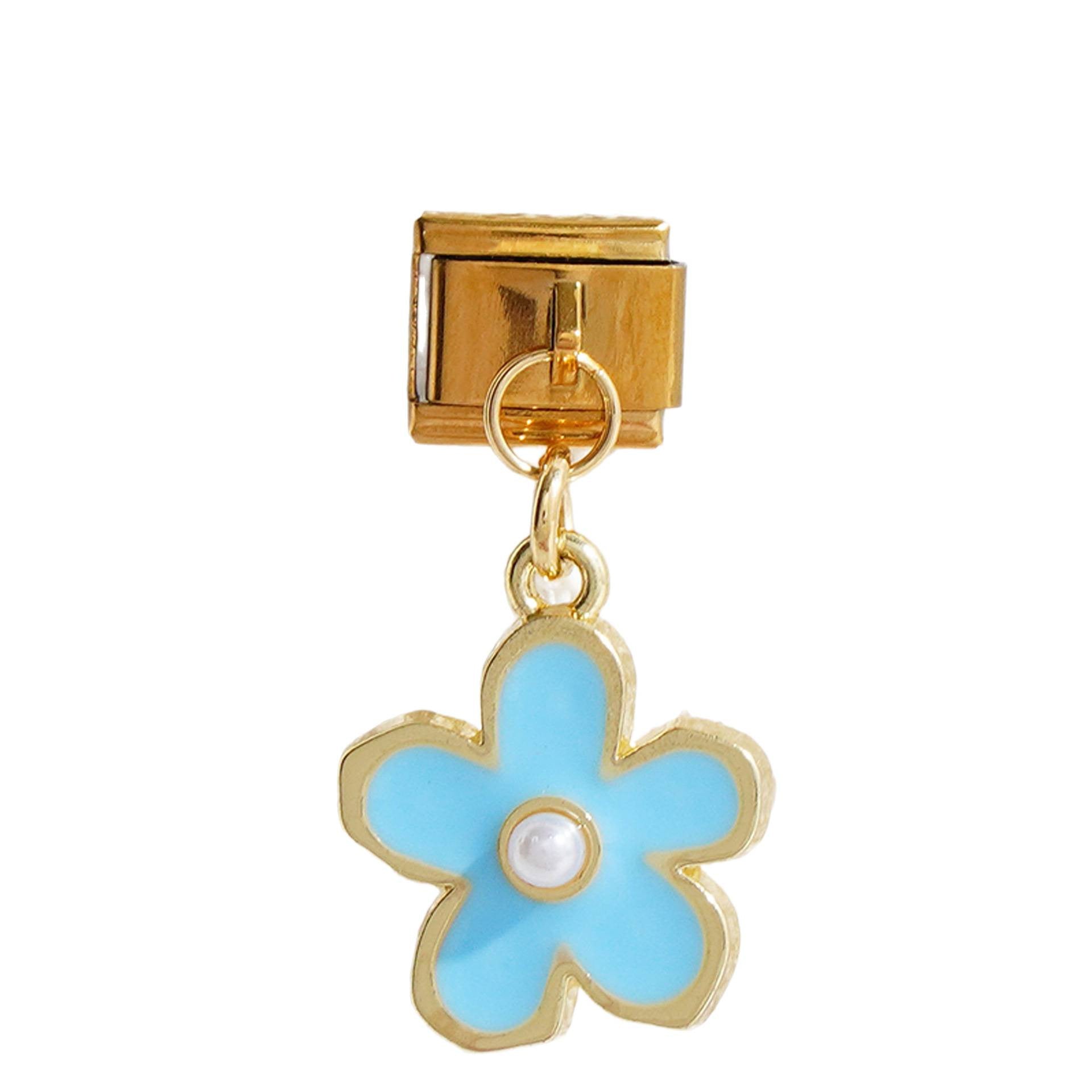 Wholesale 5PCS 9mm Italian Charm Starter Bracelets DIY flower Stainless Steel Composable Bracelet