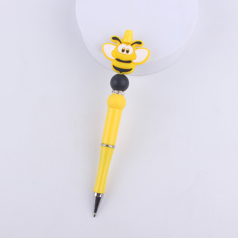 Wholesale Cartoon Silicone Animal Bee Dog Beaded Pen