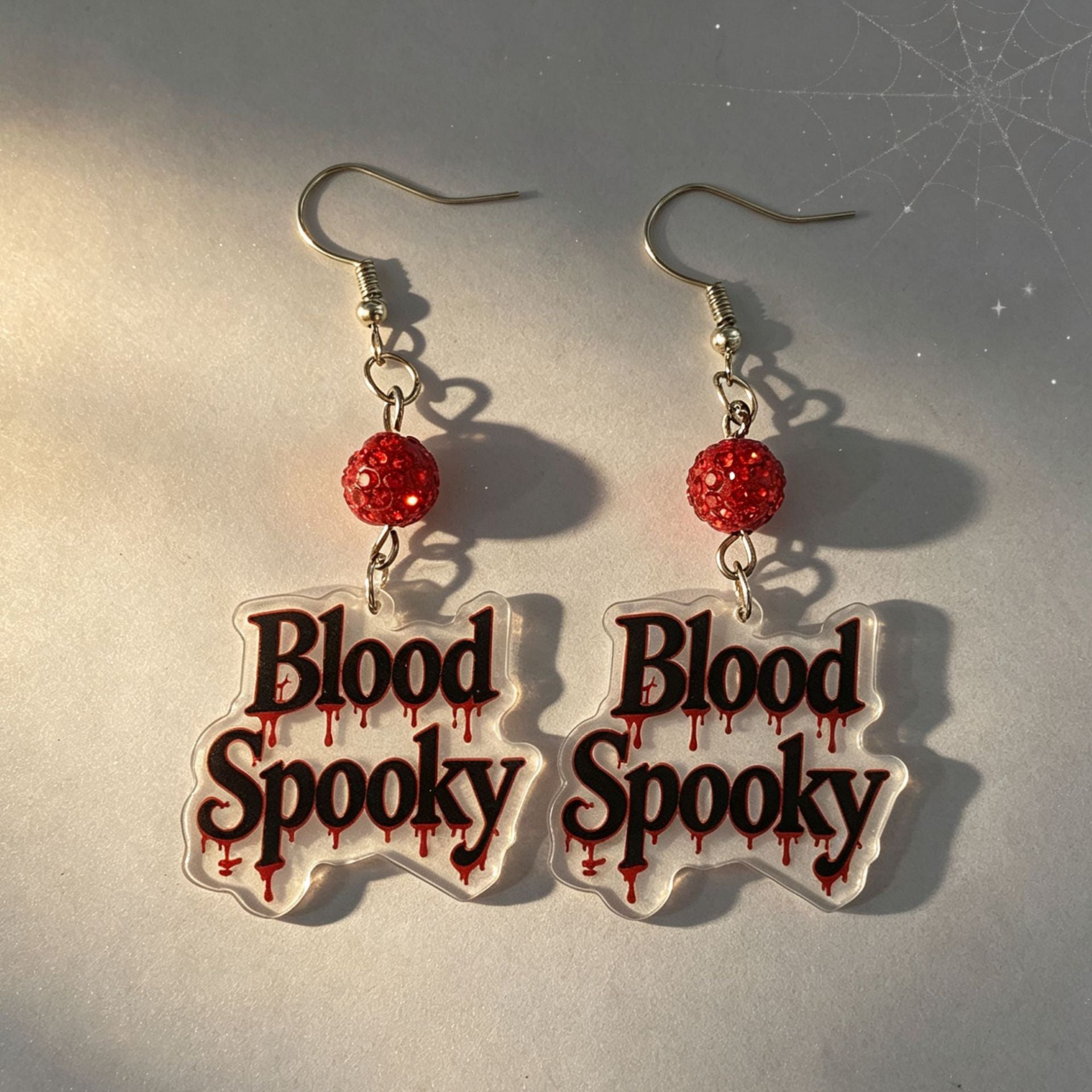 Wholesale Acrylic Red Letter Print  Earrings Party Fashion Accessory