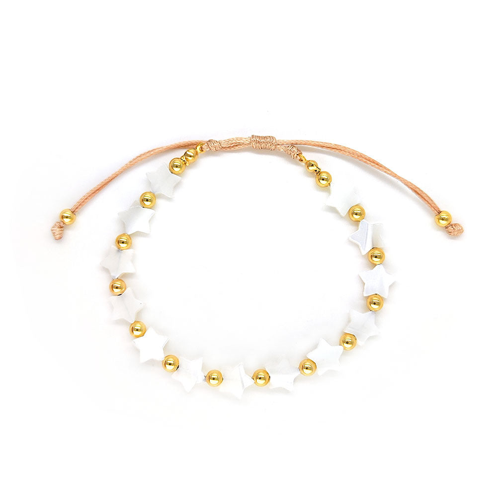 Wholesale Bohemian Pentagram Shell Handmade Beaded Love Bracelet Heart Bracelets ACC-BT-Qiqi014