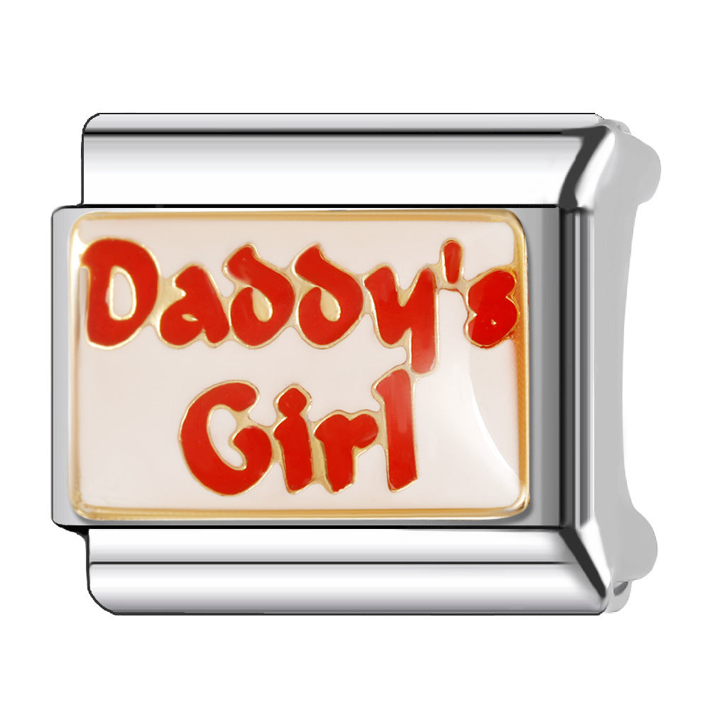 Wholesale Italian Charm Bracelet 9mm DIY Splicing Creative Pattern Stainless Steel Composable Bracelet