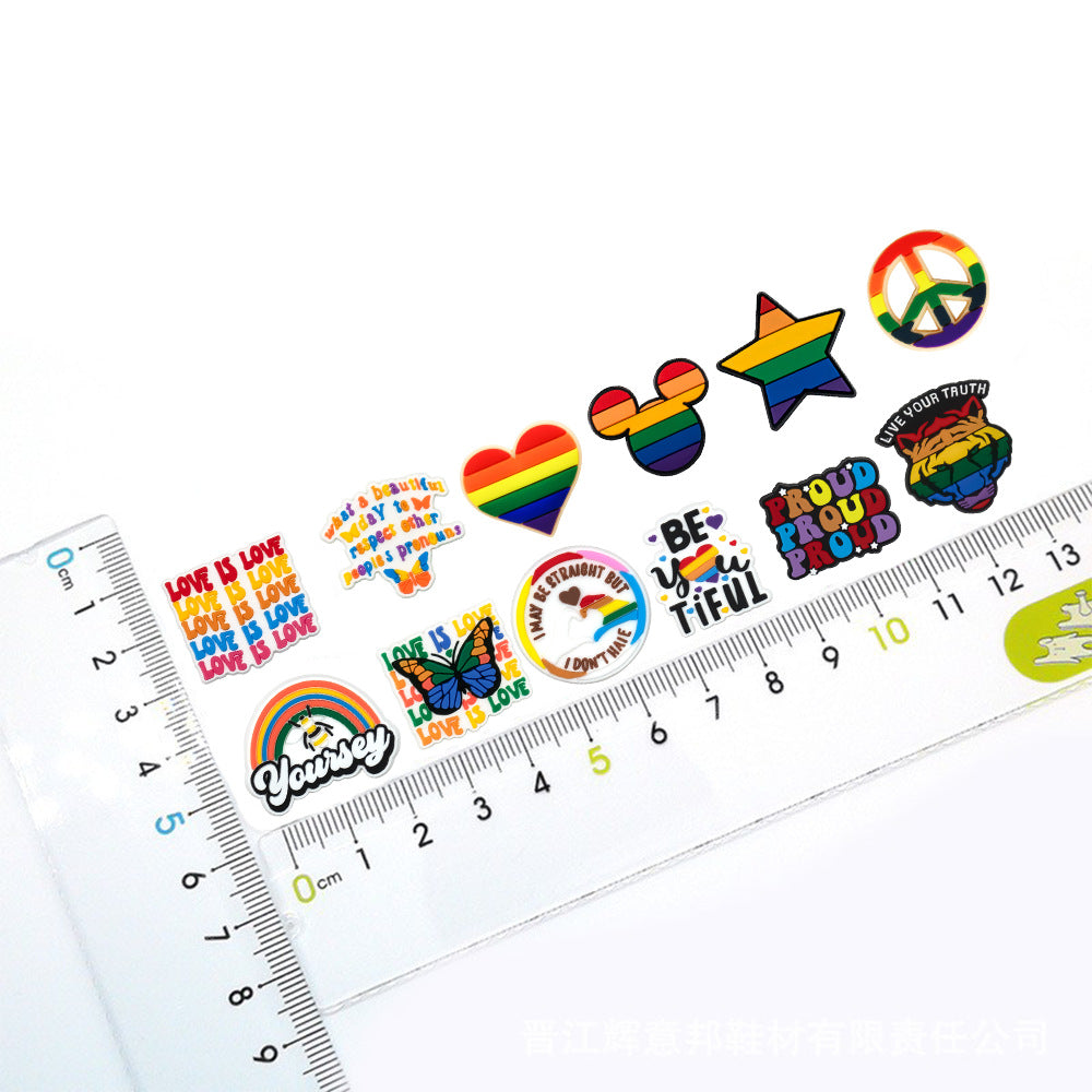 Wholesale 100pcs Random Rainbow Shoes Accessories Shoes Charms