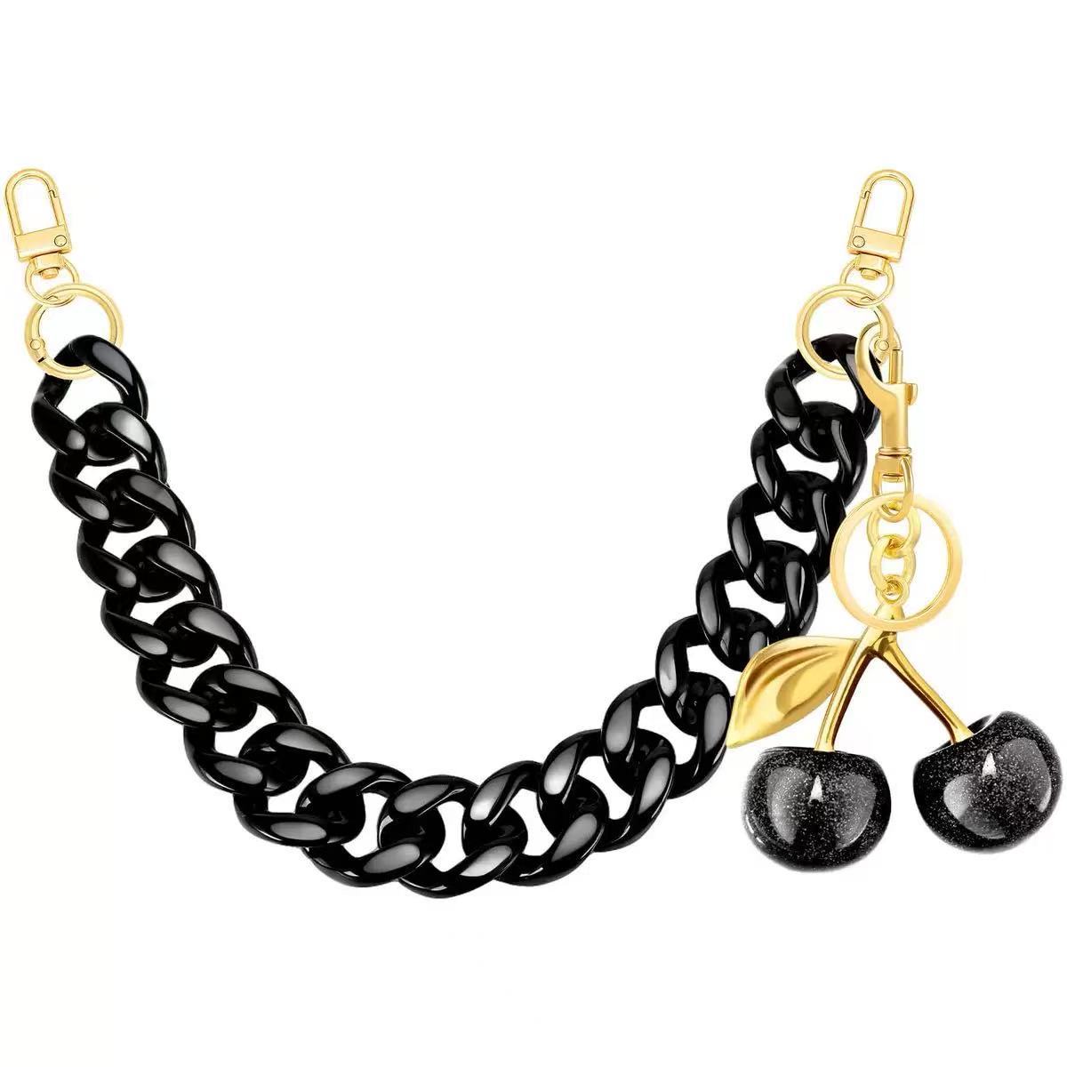 Wholesale Leopard Print Zinc Alloy Handbag Chain Strap Fashion Bag Charm Car Key Accessory Trendy Chic