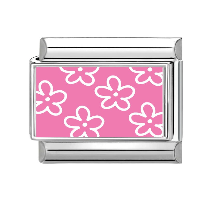 Wholesale Hearts and Love Italian Charms pink series  DIY  Single Section Creative Stainless Steel Composable Bracelet