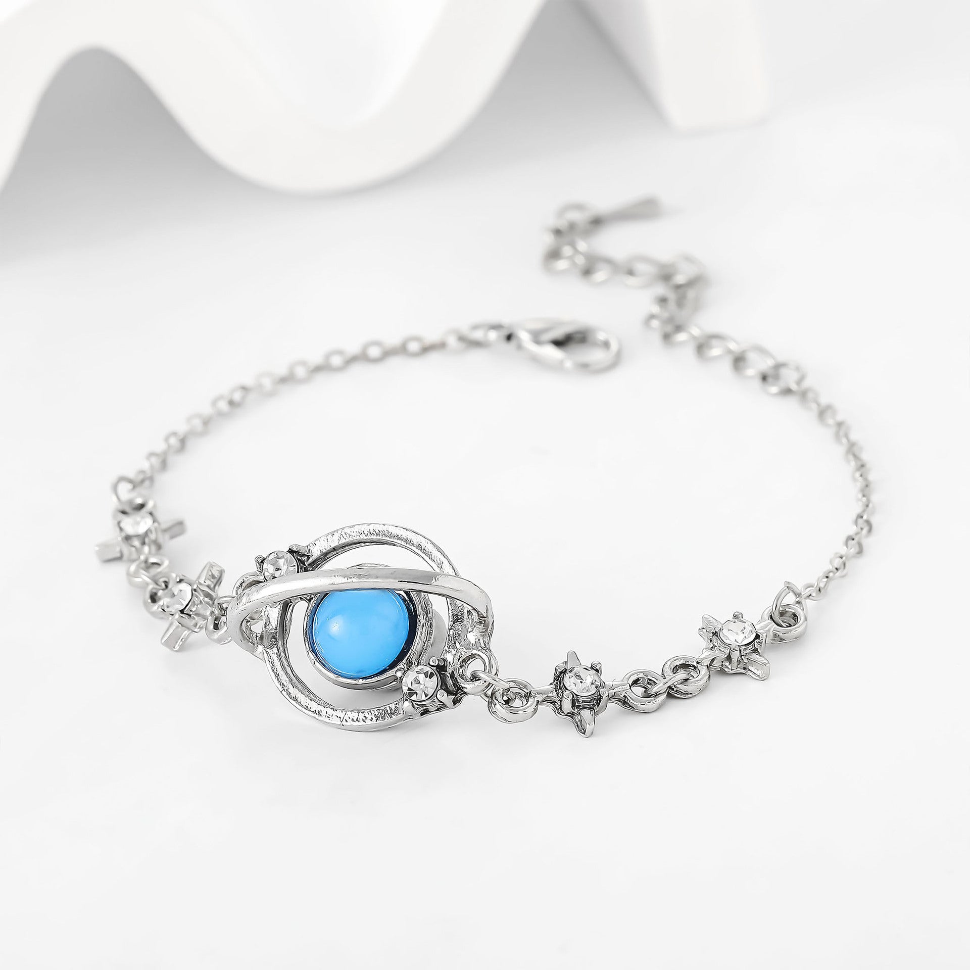 Wholesale Personalized Planet surrounding shape sapphire star adjustable bracelet