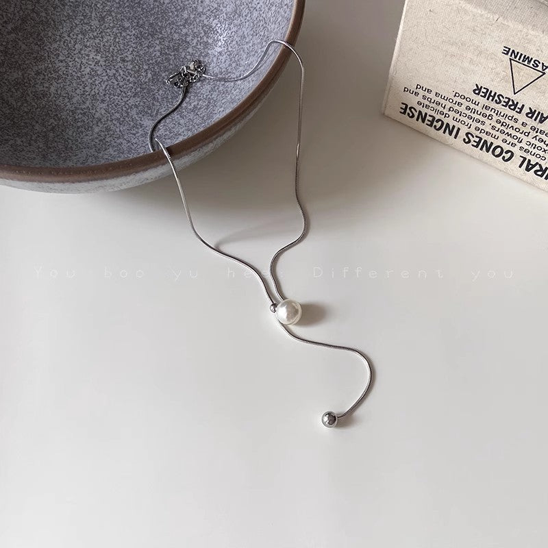 Wholesale Tassel Pearl Long Woolen Chain Light Luxury Necklace Accessories