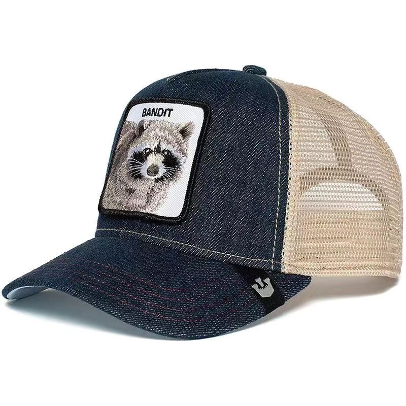 Wholesale Cartoon Animal Sun Protection Mesh Embroidery Hat Baseball Cap ACC-HT-JingKun010