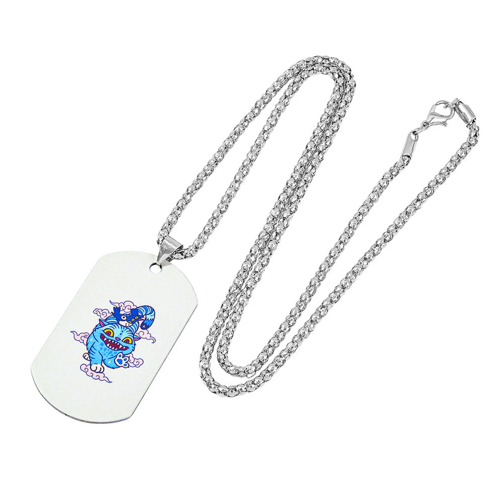 Wholesale KPOP  stainless steel dog tag pendan  Necklace ACCVIP