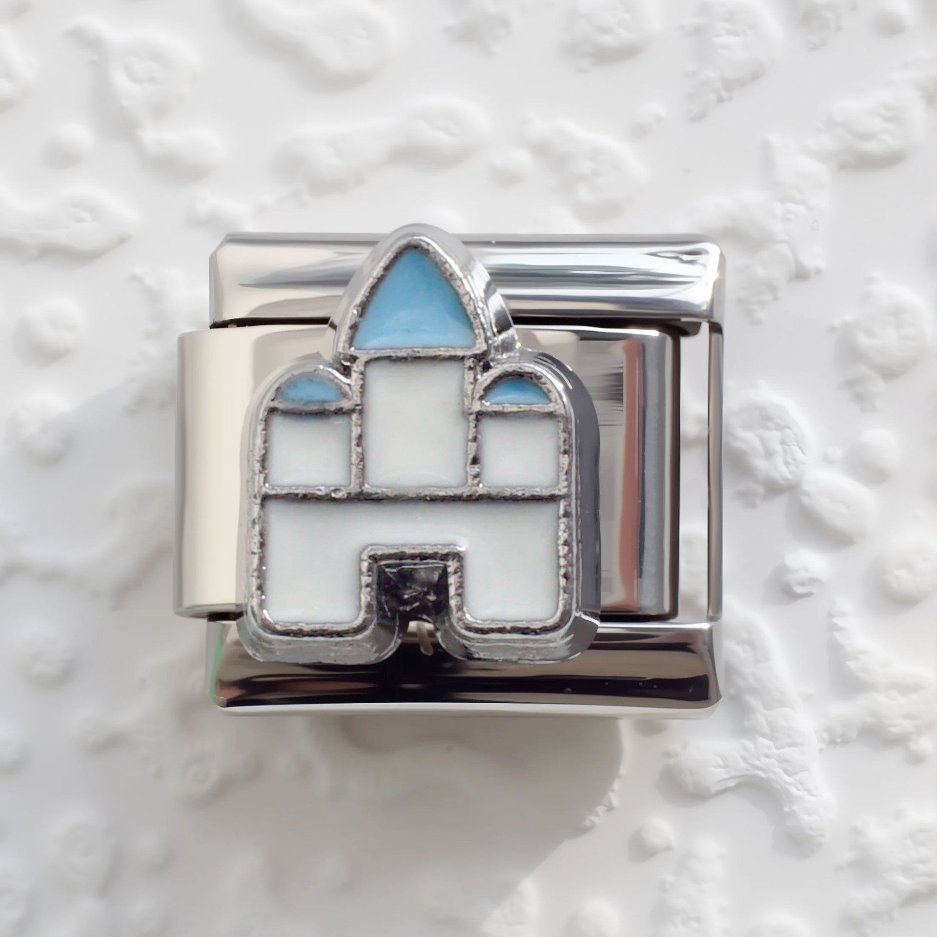 Wholesale 5pcs/pack Makeup &  Accessories Enamel Italian Charms Single Section Creative Stainless Steel Composable Bracelet