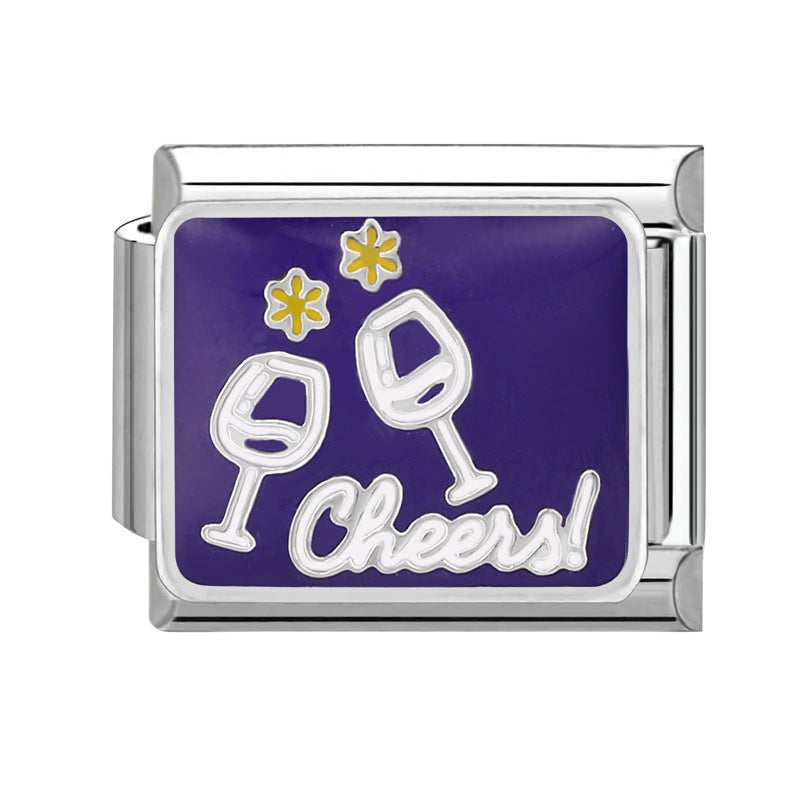 Wholesale  Italian Modular Bracelet 9mm DIY Splicing Removable Stainless Steel Combinable Bracelet