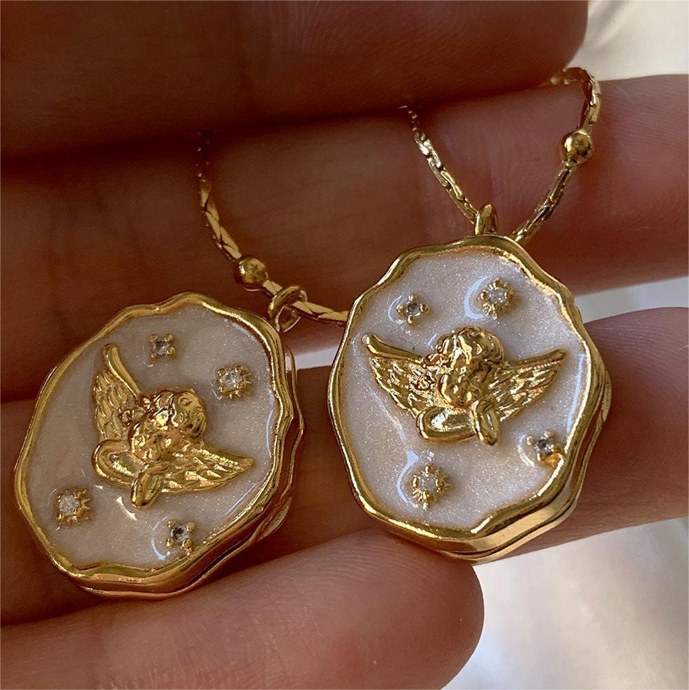 Wholesale Angel Opening Album Box Necklace Pet Photo Frame Necklace