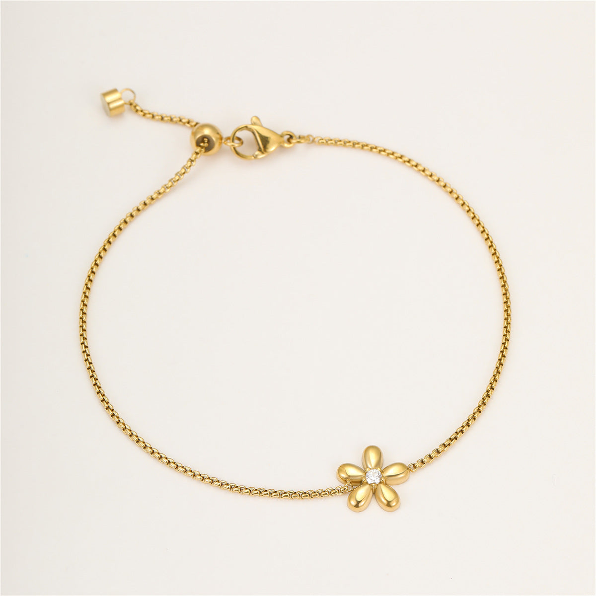 Wholesale  flower diamond fashion luxury stainless steel bracelet