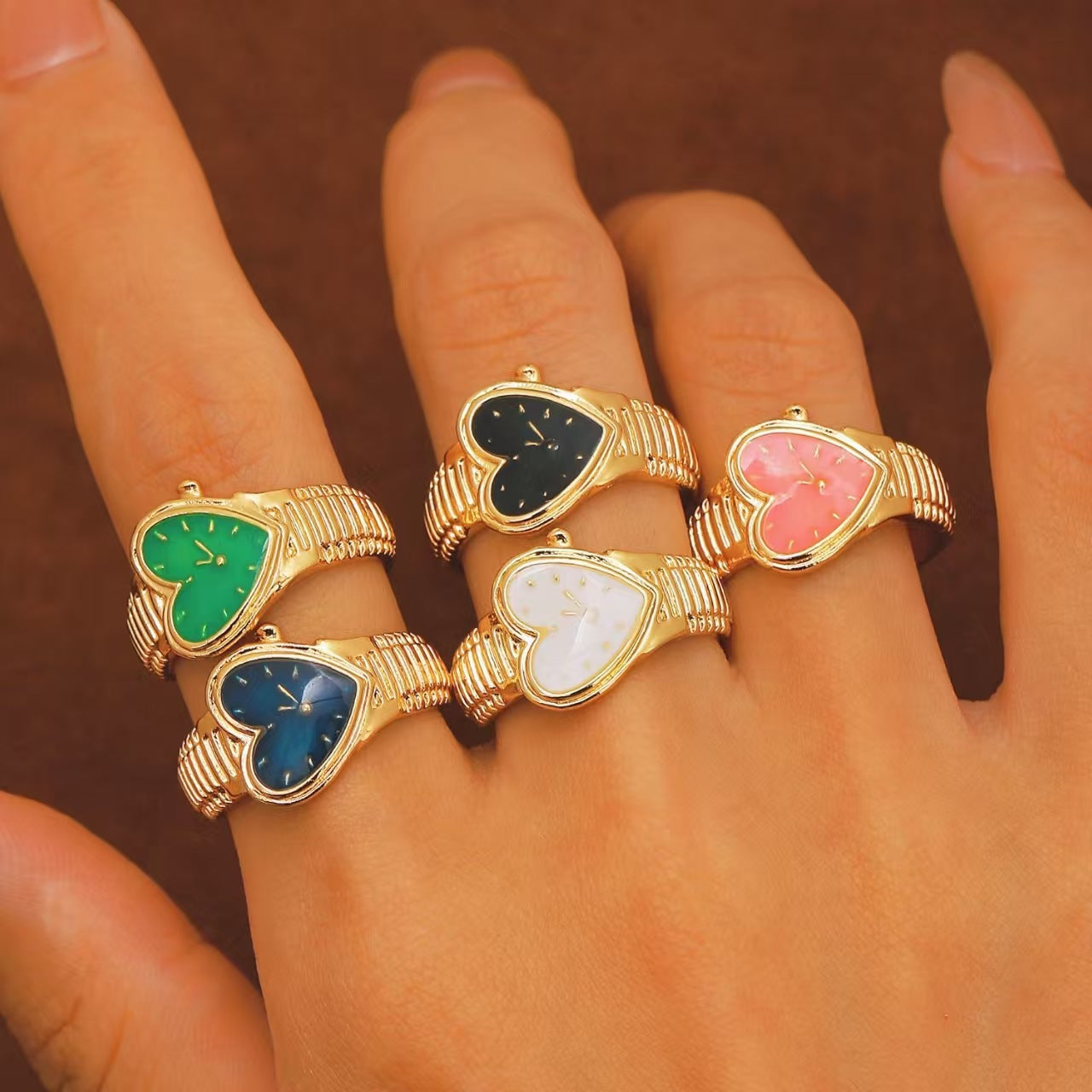 Wholesale copper gold-plated  watch hand open ring