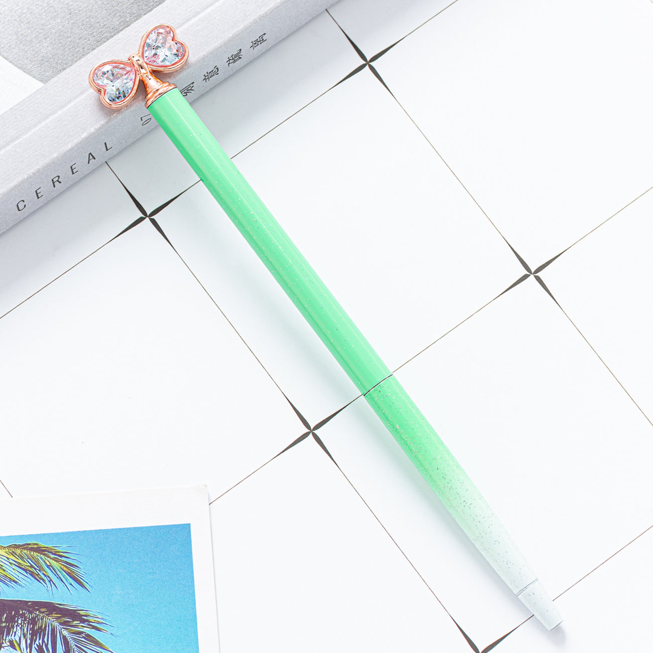 Wholesale Bow ball point pen cartoon cute high color value diamond crystal pen