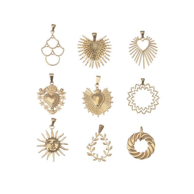 Wholesale Stainless Steel High Fashion Sun Love Gold Pendant