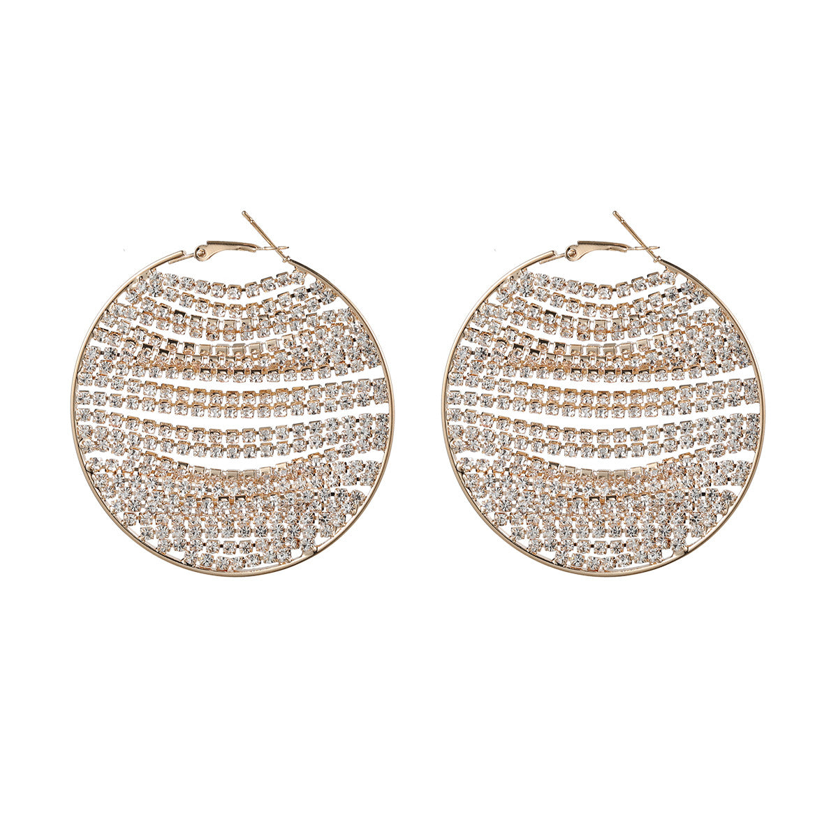 Wholesale Round Mesh Bridal Earrings Ear Studs ACC-ES-JL031