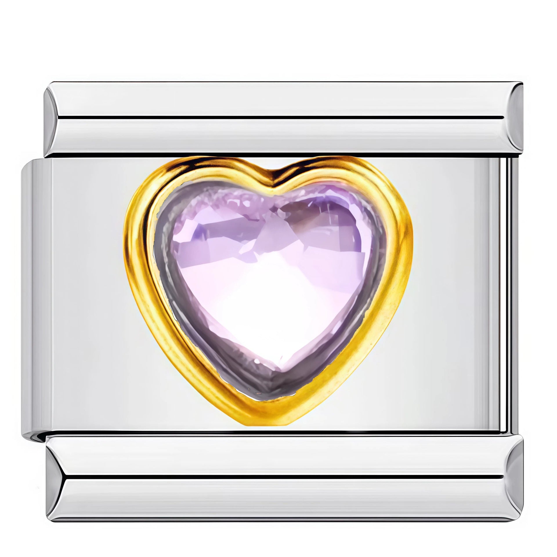 Wholesale DIY Italian Charms Bracelet in Titanium Steel with Rhinestone Hearts,  Fashion Jewelry Accessory