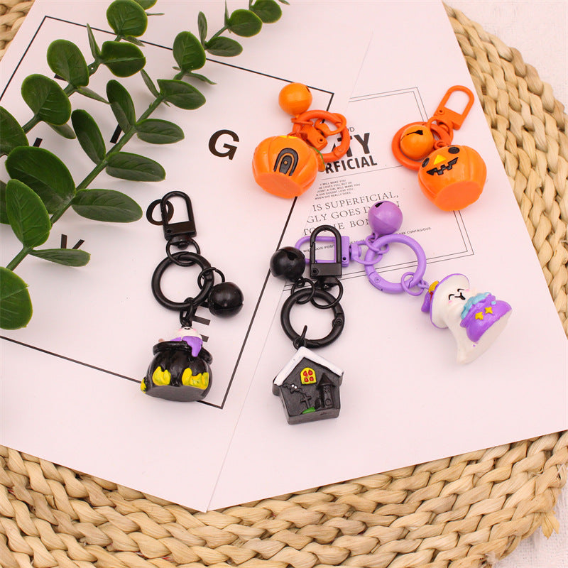 Wholesale Halloween Pumpkin Ghost Keychains ACC-KC-YiNian003