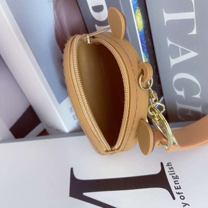Wholesale Cute cartoon silicone wallet keychain