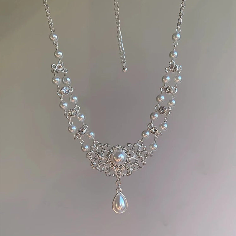 Wholesale Pearl Necklace Vintage Clavicle Chain Choker Necklace Pearl Necklace ACC-NE-Miaosi008