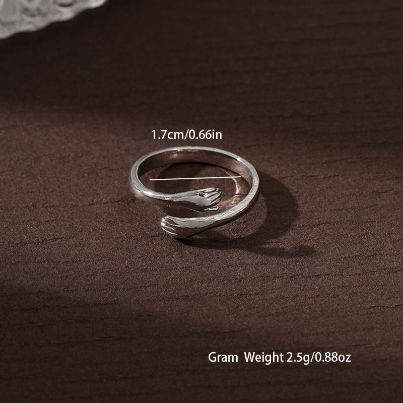 Wholesale Men's Hip-hop Style Retro Zinc Alloy Open Adjustable Ring ACC-RS-YunJ016