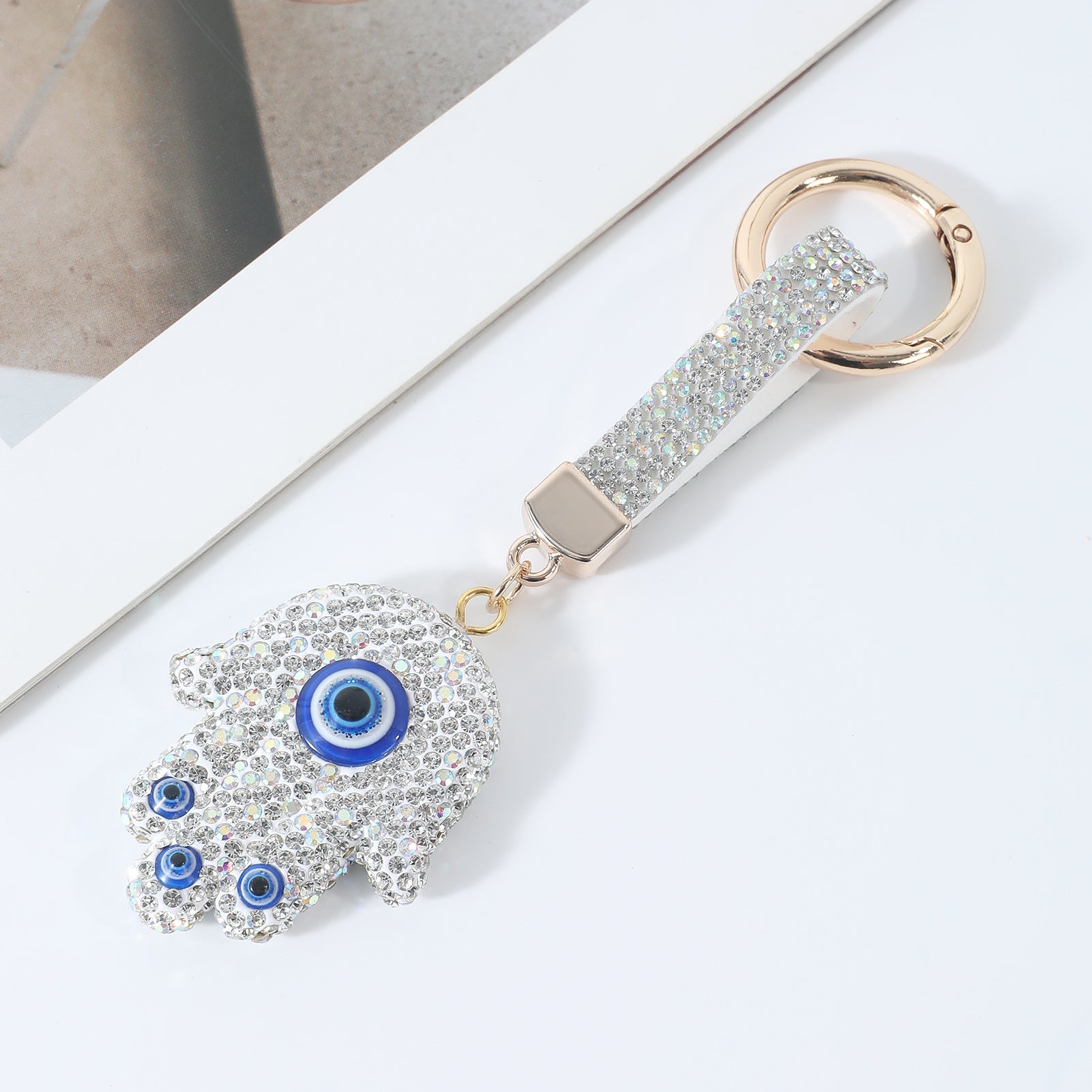 Wholesale Evil Eye Handprint Keychain