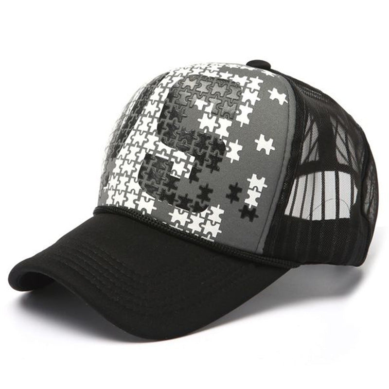 Wholesale Fashion Letter Printed Embroidery Mesh Cap Baseball Cap ACC-HT-TNS001