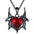 Wholesale Dark Style Love  Clavicle Chain Heart-shaped  Necklace