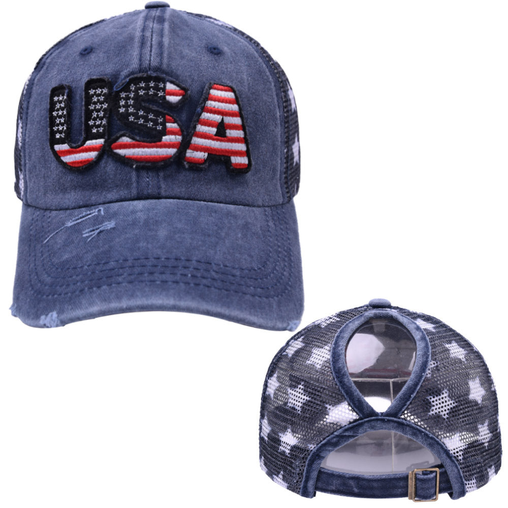 Wholesale American Independence Day USA Baseball Cap Flag Five-Pointed Star Hat ACC-HT-BaiZuzu002