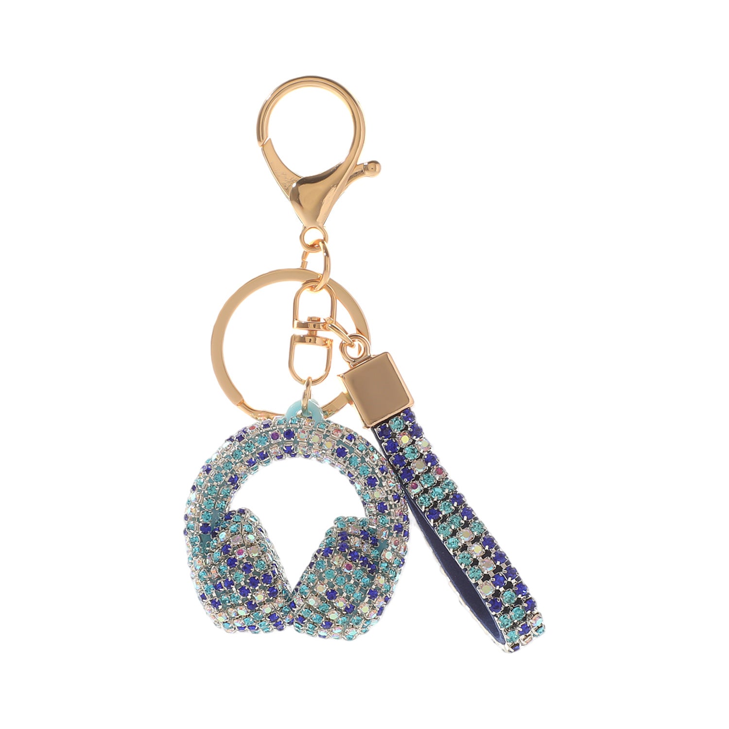 Wholesale Bright Red Rhinestone Earphone Keychain - Trendy Car Key Accessory