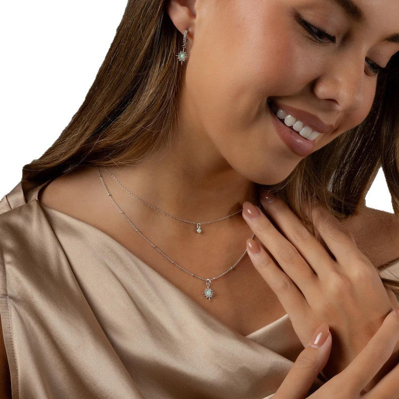 Wholesale Minimalist Double-Layered Copper Clavicle Necklace with Zirconia
